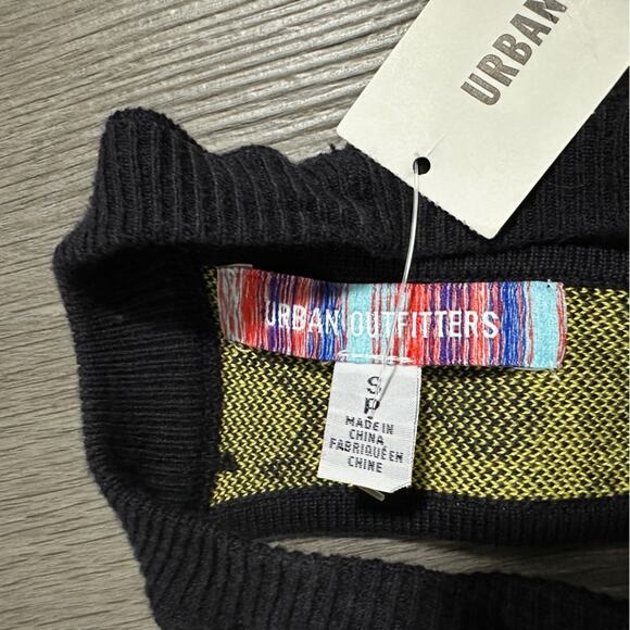 Urban Outfitters Charlie‎ Knit Sunflower Floral Print Sleeveless Halter Dress S - Picture 7 of 11